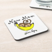 双子の少年たち新しい母の贈り物 コースター (左側)