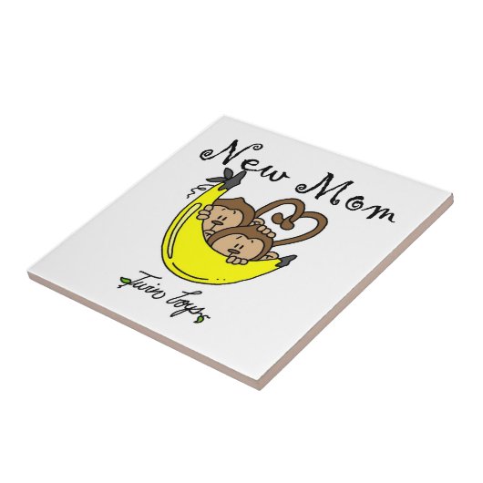 双子の少年たち新しい母の贈り物 タイル (側面)