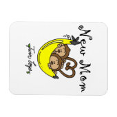 双子の少年たち新しい母の贈り物 マグネット (横)