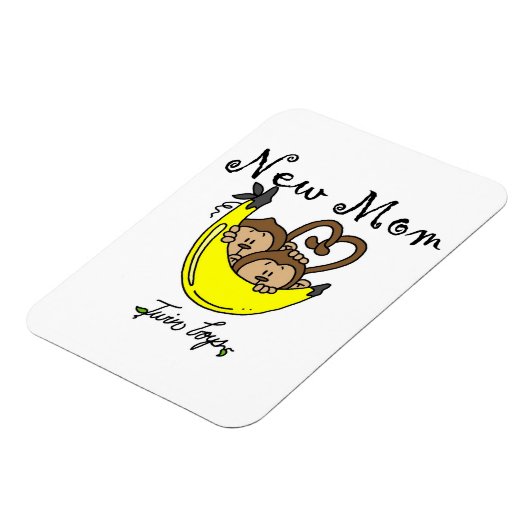 双子の少年たち新しい母の贈り物 マグネット (左側)