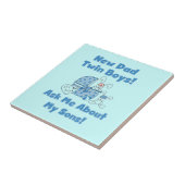 双子の少年たち新しい父の贈り物 タイル (側面)