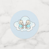 双子の少年だ！ベビーシャワーテーブル紙吹雪 コンフェッティ (スモール正面)