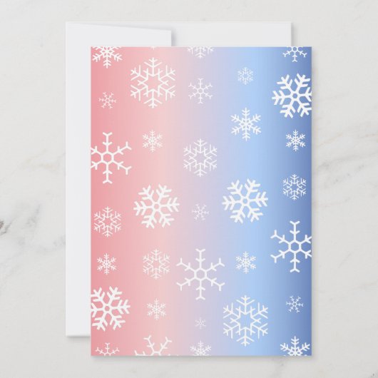 双子の少年と少女の可愛い子が冬のベビーシャワーを持つ 招待状 (裏面)