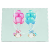 双子の少年と少女 ラージペーパーバッグ (正面)