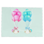 双子の少年と少女 ラージペーパーバッグ (裏面)