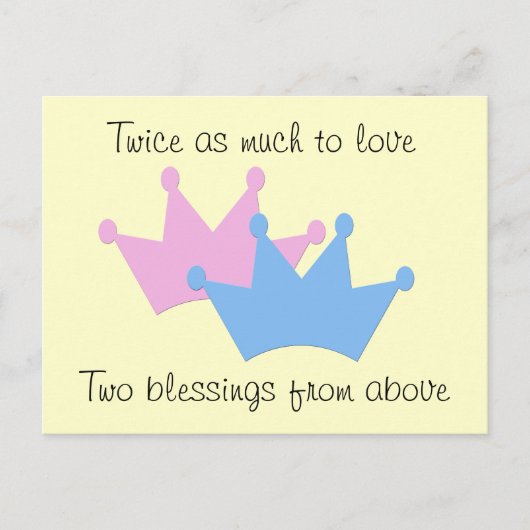 双子の少年と少女！ 案内ポストカード (正面)