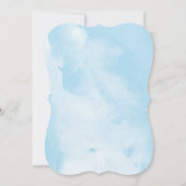 双子の少年の水色ベビーブルー金ゴールドグリッターシャワー 招待状 (裏面)