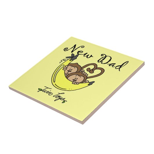 双子の少年サル新しい父の贈り物 タイル (側面)