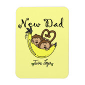 双子の少年サル新しい父の贈り物 マグネット (縦)