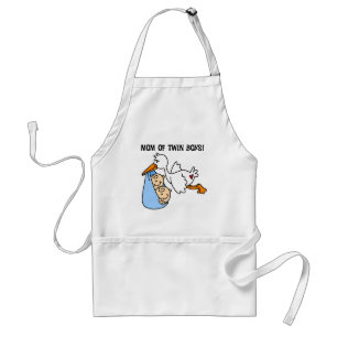 双子の少年ママ – コウノトリTシャツとギフト スタンダードエプロン