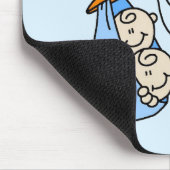 双子の少年ママ – コウノトリTシャツとギフト マウスパッド (コーナー)