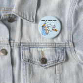 双子の少年ママ – コウノトリTシャツとギフト 缶バッジ (インサイチュ)