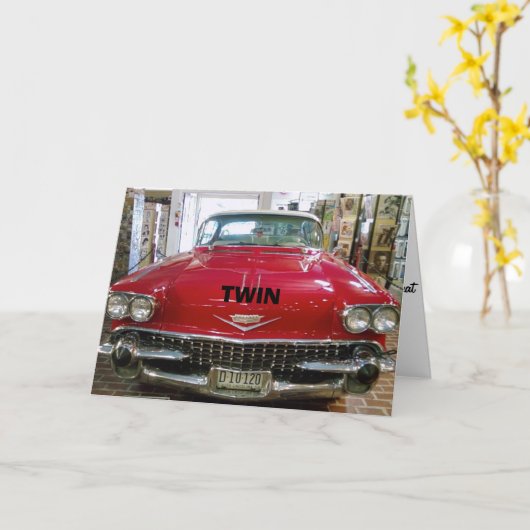 双子の年齢のユーモアクラシックのと年クラシック齢のすべての方法 カード (黄色い花)