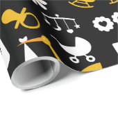 双子の性別を知らない出産祝い ラッピングペーパー (ロールコーナー)