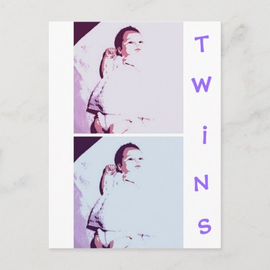 双子の新生児 ポストカード (正面)