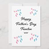 双子の最初の父の日 案内状 (裏面)