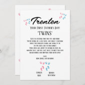 双子の最初の父の日 案内状 (正面/裏面)
