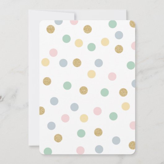 双子の最初の誕生日カードを負う 招待状 (裏面)