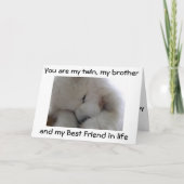 双子の最高の弟の誕生日 カード (正面)