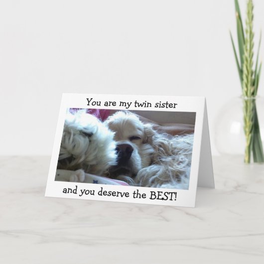 双子の最高の誕生日に値する。 カード (正面)