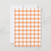 双子の柑橘オレンジ キューティー サマー ベイビー シャワー メニュー 招待状 (裏面)