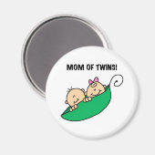 双子の母のポッドに入った豆 マグネット (正面/裏面)