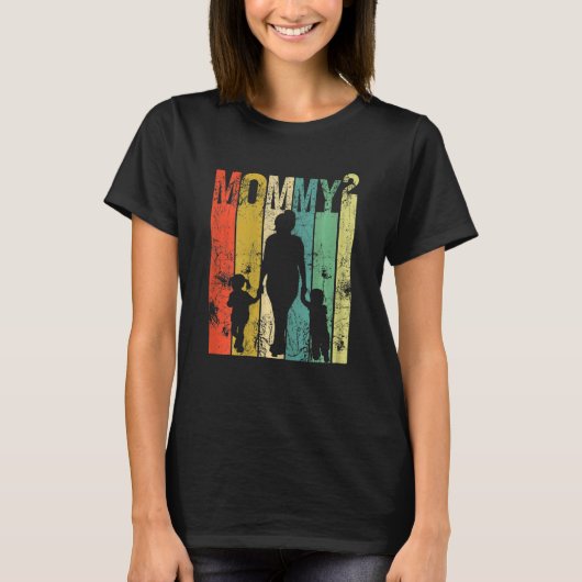 双子の母の女性ママの双子ママHigh2母 Tシャツ (正面)