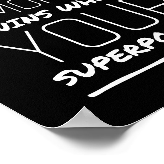 双子の母はスーパーパワーおもしろい母親の日は白.pn ポスター (角)