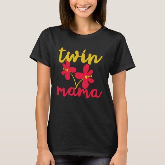双子の母シャツ可愛い母の母の日のTwi Tシャツ (正面)
