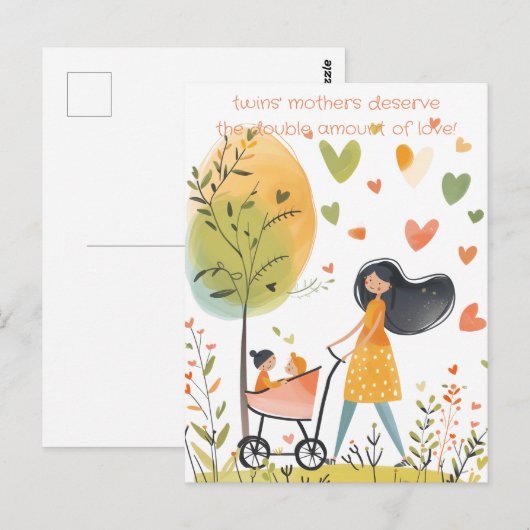 双子の母 ポストカード (正面/裏面)