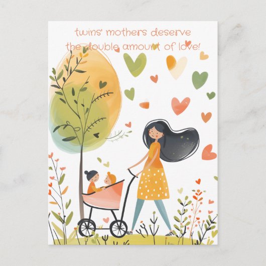 双子の母 ポストカード (正面)
