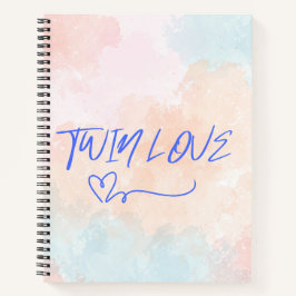 双子の水彩スパイラルノート ノートブック