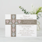 双子の洗礼と初めての聖体拝領の招待状 招待状 (スタンド正面)