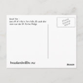 双子の滝アイダホ ポストカード (裏面)