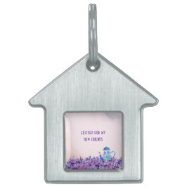 双子の為のお茶のフレーム付きペットタグ ペットネームタグ