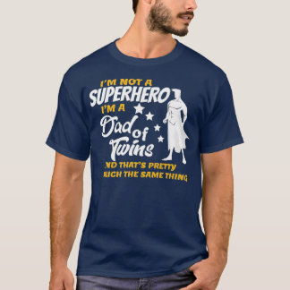 双子の父へのおもしろい贈り物のメンズパパ Tシャツ