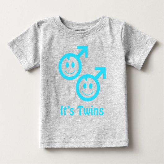 双子の男の子だ ベビーTシャツ (正面)