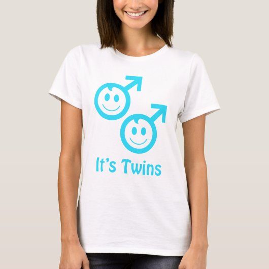 双子の男の子だ Tシャツ (正面)