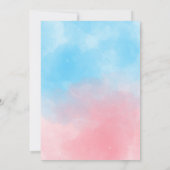 双子の男の子と女の子の双子の赤ちゃんシャワー 招待状 (裏面)