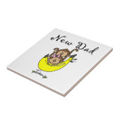 双子の男の子と女の子の新しいパパの贈り物 タイル (側面)