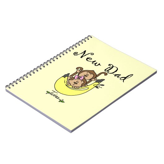 双子の男の子と女の子の新しいパパの贈り物 ノートブック (左側)