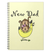 双子の男の子と女の子の新しいパパの贈り物 ノートブック (正面)