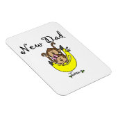 双子の男の子と女の子の新しいパパの贈り物 マグネット (右側)