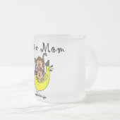 双子の男の子と女の子の新しいママTシャツ フロストグラスマグカップ (正面右)