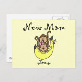 双子の男の子と女の子の新しいママTシャツ ポストカード (正面/裏面)