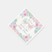双子の男の子と女の子の赤ちゃんシャワーの装飾 スタンダードカクテルナプキン (角)
