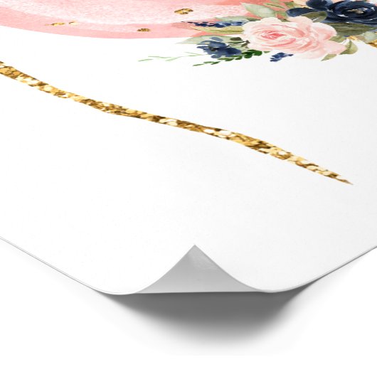 双子の男の子と女の子の赤ちゃんシャワー歓迎のサイン ポスター (角)