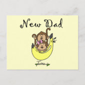 双子の男の子と女の子のTシャツとギフトのパパ ポストカード (正面)