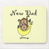 双子の男の子と女の子のTシャツとギフトのパパ マウスパッド (正面)