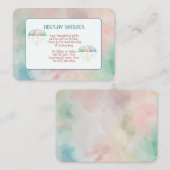 双子の男の子と女の子シャワー囲いカード エンクロージャーカード (正面/裏面)